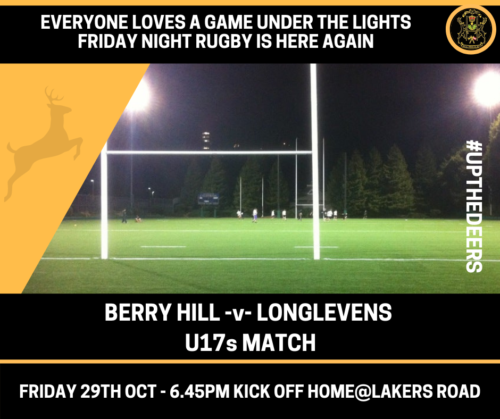 U17s play under lights – Berry Hill Rugby Football Club