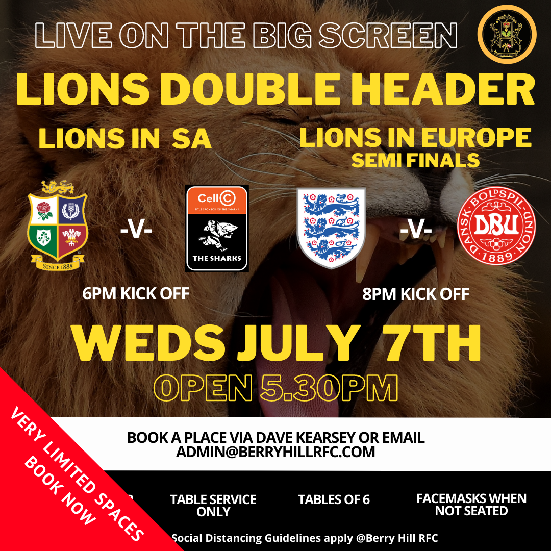 The Lions Double Header – Berry Hill Rugby Football Club